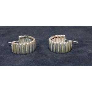 John Hardy .925 Silver Pierced Huggie‎ Earrings